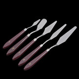 5 Pieces Painting Knives Set Stainless Steel Spatula Palette Knife Oil Painting Accessories Color Mixing Set for Canvas Acrylic