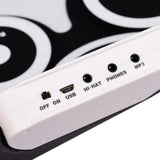 Electronic Drum Pad Silicone Mute Drum Foldable Digital USB Drum Kit with Stick and Foot Pedal