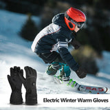 Heated Gloves For Men Electric Rechargeable Battery Heating Gloves For Winter Motorcycle Cycling Riding Hunting SKi Snow Mittens