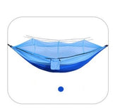 2 Person Camping Garden Hammock With Mosquito Net Outdoor Furniture Bed Strength Parachute Fabric Sleep Swing Portable Hanging