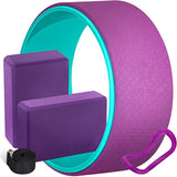 5pc/set Gym Fitness Yoga Tools EVA Foam Yoga Blocks Yoga Wheel Premium Back Roller For Yoga Pose Backbend Stretching Pilates