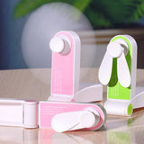 USB Mini Fold Fan Electric Portable Hold Small Air Cooler Originality Charging Household Electrical Appliances Desktop