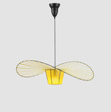 Modern Straw Hat Pendant Light  Hanging lustre lamp Nordic Minimalist Creative for Dining Living Bedroom Bar Cafe Room