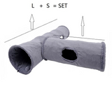 Collapsible Cat Tunnel  Kitten Play Tube for Large Cats Dogs Bunnies With Ball Fun Cat Toys 2 Suede Peep Hole pet toys WF