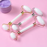 Natural White Jade Crystal Roller Stone Massage Body Eye Anti-Wrinkle Ascending Facial Skin Reduce Cellulite Health Care Tool