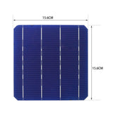 4.79W 100Pcs Portable Solar Cells Panel System Monocrystalline Silicon Battery Chargers Phone Solar Panel Cell 156*156mm Blue