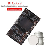 BTC Mining Motherboard X79 H61 with 120G SSD 5X PCI-E 8X LGA 2011 DDR3 Support 3060 3080 Graphics Card for BTC Miner