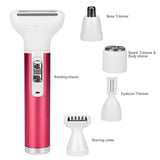 5 in 1 Electric Hair Remover Rechargeable Lady Shaver Nose Hair Trimmer Eyebrow Shaper Leg Armpit Bikini Trimmer Women Epilator