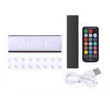 LED Car Atmosphere Lamp Auto Interior Light Strip Charging Portable RGB USB Wireless Remote Music Control Decorative Lamp