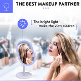 LED Vanity Mirror Light Makeup Mirror With 1X/10X Magnification 3 Light Colors Vanity Bathroom Cosmetic Table Led Lighted Mirror