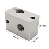 V6 New Heating Aluminum Block Heating Block e3d Printer Accessories Extruded Alu J0PB
