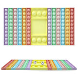 Big Fidget Game Rainbow Chess Board Push Bubble Pop Fidget Sensory Toys Relieve Stress Family Interaction Party Games Toy Gifts