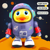 Electric Interactive Dancing Space Ducks Puzzle Enlightenment Light Music Swing Dancing Robot Montessori Educational Toys