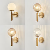 Modern Indoor Wall Lamp Nordic Bedroom Lamp Gold Black Glass Bedside Lighted Interior Led Lights Decoration for Wall AC85~260V