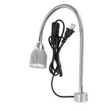 AC 110-220V 7W LED Sewing Machine Light Flexible Gooseneck Work Lamp With Magnet Base For Workbench Lathe
