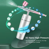 Nano Airbrush Compressor Water Oxygen Injection Facial Beauty Machine Skin Moisturize Air Brush Sprayer for Nail Art Painting