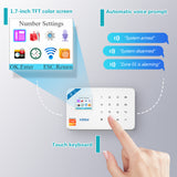 Wifi Burglar Home Alarm GSM IOS Android APP Control Auto Dial LCD GSM SMS Burglar Alarm System For Home Security