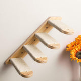 Wall-Mounted Cat Hammock Bed Cat Climbing Ladder Wood Stairs Pet Furniture Kitten Wall Shelf Cat Perch Wooden Scratching Rack