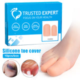 1 Pack（10pcs）Corns Toe Protective Sleeve Health Care Big Toe Guard Soft Silicone Breathable Health Care（Skin Color）Toe Cover