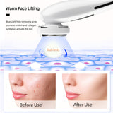 5 in 1 Electric EMS Microcurrent LED Photon Light Therapy Heated Face Massager Skin Rejuvenation Facial Lifting Removal Wrinkle