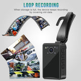 A23 Police Body Camera 1080P DVR Video Security Cam IR Night Vision Wearable Mini Camcorders Law Enforcement 14 Hours Recording