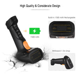 2-in-1 2.4G Wireless Barcode Scanner &amp; USB Wired Barcode Scanner Handheld 1D Bar Code Scanner Reader for Computer Laptop