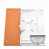 Aluminium Router Table Insert Plate Electric wood milling flip board with Miter Gauge Guide table saw Woodworking workbench