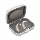 Portable Hearing Aids Case Large Capacity Portable Quadrate Black Hearing Aids Storage Box for Home Outdoor Travelling Health