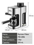 EU UK Plug 220V Home Coffee Machine Built-in Milk Frother Automatci Steam Coffee Maker Espresso Machine