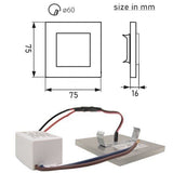 New Led wall light 3W Square acrylic wall sconce Recessed footlight Indoor Stair step decorative night lights Modern wall lamp