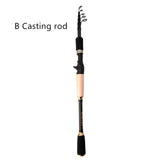 Telescopic Fishing Rod 1.8m 2.1m 2.4m 2.7m 3.0m 3.3m 3.6m Solid Tip telescopic Spinning Rod Carbon Fishing pole Lure Rod Travel