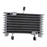 Motorcycle Oil Cooling Cooler Radiator Aluminum Alloy Transmission Engine Racing Oil Cooler Silver