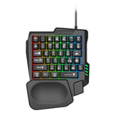 One-Handed 35 Keys Gaming Keyboard RGB Backlit Portable Ergonomic Mini Gaming Keypad Game Controller For PC PS5 PS4 Xbox Gamer