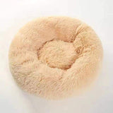 New 2 In 1 Hooded Cave Winter Warm Cat Dog Bed Round Soft Long Plush Dog House Bed For Small Dogs Kennel Cats Pet Nest