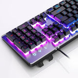 K002 Metal Gaming Keyboard Mechanical Keyboard Feel Wired USB Voice Control RGB Colourful Backlit Keyboard for PC Laptop Gamer