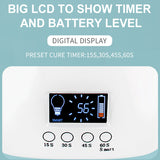 60W Red Light Wireless Rechargeable UV LED Nail Lamp Cordless Infrared Sensing Dryer Machine LCD Display Manicure K8 Newest