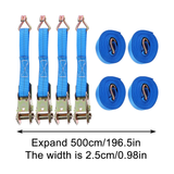 4pcs Cargo Binding Belt Prime Durable Fastening Belt for Car