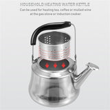 1pc Whistling Teakettle Induction Cooker Kettle Stainless Steel Boiling Water Kettle With Filter Screen 1.5L/1L