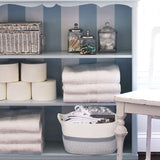 Storage Basket Cotton Rope Woven Storage Basket Organizing Basket Portable Large Storage Basket Household Goods, 55X35CM