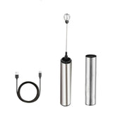 Mini Portable USB Rechargeable Electric Milk Frother Foam Maker Handheld Foamer High Speeds Drink Mixer Frothing Wand for Coffee
