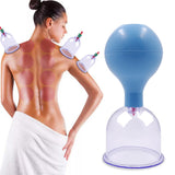 6Pcs/Set Suction Cup Vacuum Cupping Jar Ventouse Body Massage Cans Massager Meridian Rubber Head Anti Cellulite Health Care