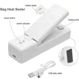 2pcs Plastic Bag Sealer USB Rechargeable 2-in-1 Mini Food Packaging Vacuum Machine 400mAh Handheld Practical Kitchen Tools