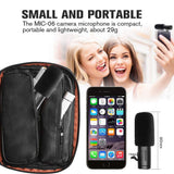 Portable Camera Microphone, Rabbit Hair Video Interview Microphone Directional Recording Shotgun Mic with Shock Mount for iPhone