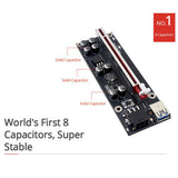 5Pcs VER009S Plus PCI-E Riser Card PCI Express 1X to 16X USB 3.0 Cable SATA to 6Pin Connector for Graphics Video Card