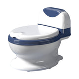 Cartoon Kids Potty Training Toilet Comfortable Safe Toilet Trainer with Soft PVC Pad Lip Handles Cleaning Brush for Toddlers