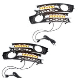 2x Car Front Fog Light Grilles Cover 8E0807682 Modified Mesh Daytime Running Lights Frame Kit for Audi A4 2001-2005
