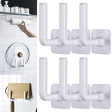2/4/6/8 Pcs Punch-Free Strong Adhesive Paper Towel Holder Plastic Wall Mount Spool Paper Holder for kitchen Cabinet