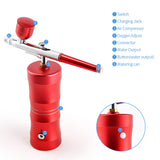 Mini Air Compressor Moisturizing spray Kit Airbrush portable high pressure water oxygen Nano Mist Sprayer Skin Care Tools