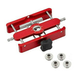 Precision Mortising Jig &amp; Loose Tenon Joinery Jig 2 in 1 Punch Locator Doweling Red 180*180*23mm