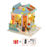 Flower Room Diy DollHouse Wooden Miniature Furniture Doll House maison Model Building Kits casa Toys For Kids Girls Xmas Gifts